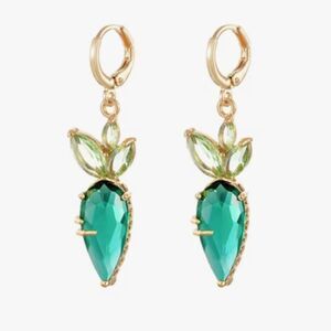 Bohemian green hoop earrings A512